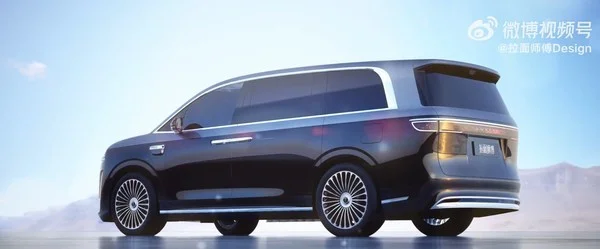 智界V9预测渲染视频曝光：尊界式宽大格栅+智界大灯