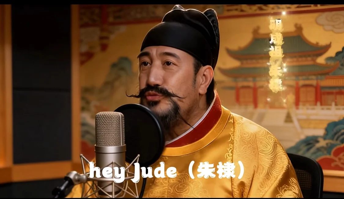 AI魔改明成祖朱棣唱披头士英文名曲